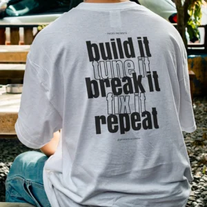 Camiseta Oversize "Build It & Enjoy It"